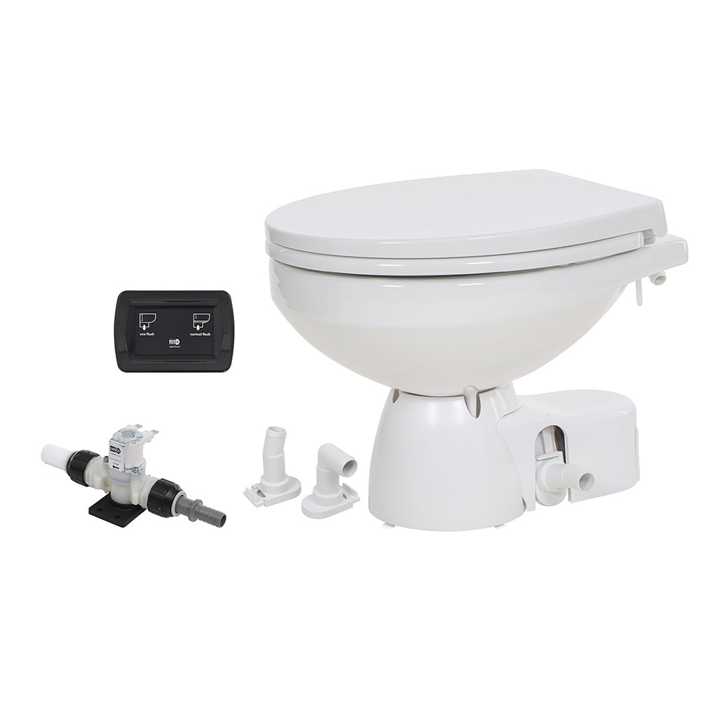 Jabsco Quiet Flush E2 Fresh Water Toilet Regular Bowl 24V Soft Close Lid 380454194RSP