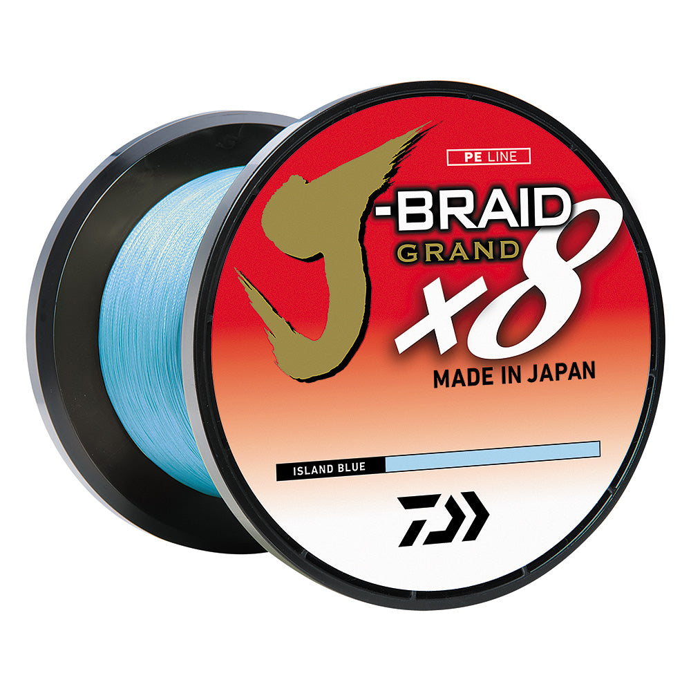 Daiwa JBRAID x8 GRAND Braided Line 30 lbs 300 yds Island Blue JBGD8U30300IB