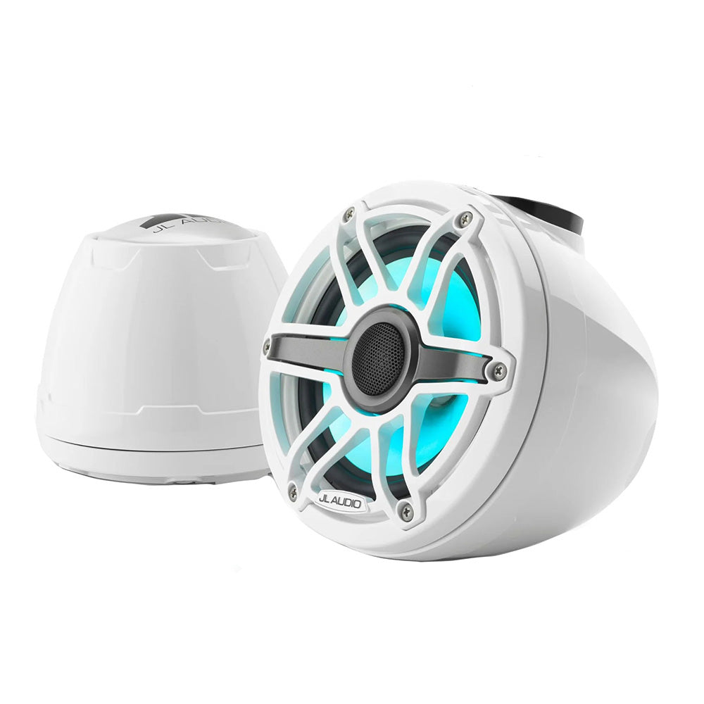 JL Audio M6 VeX Series 65 Enclosed Coaxial Speakers wRGB LED Lighting White Sports Grilles M6650VEXGwSGwGwi 0100326200