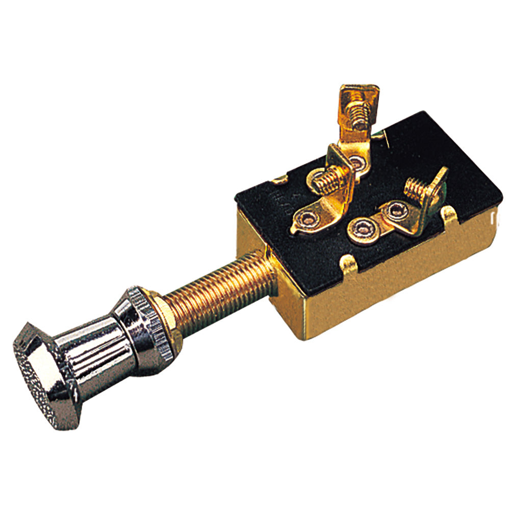 SeaDog 3 Position 1 Circuit PushPull Switch Stamped Brass 4204101