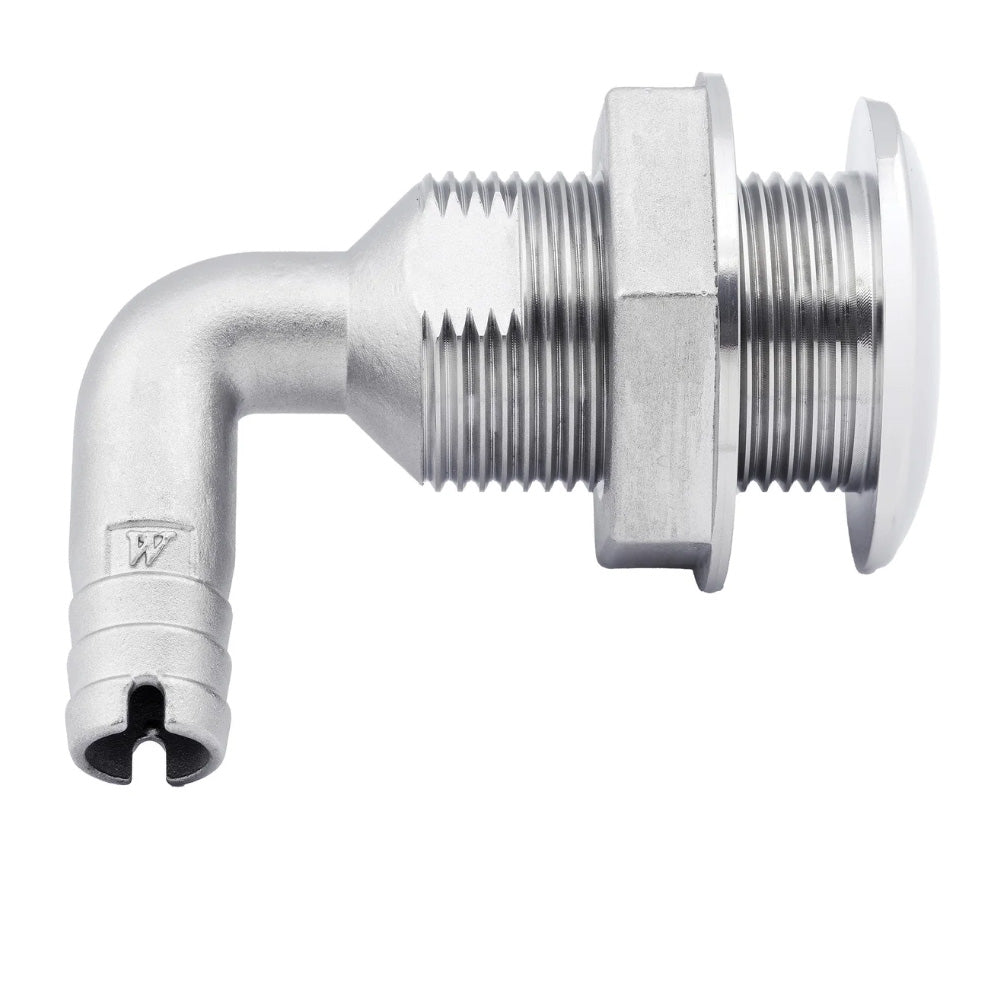 Whitecap 112 Duplex Stainless Steel 90 Degree ThruHull Fitting 6581X