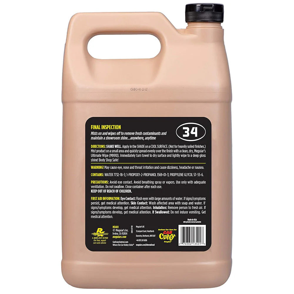 Meguiars Professional Final Inspection WipeOff Detailer 1 Gallon M3401
