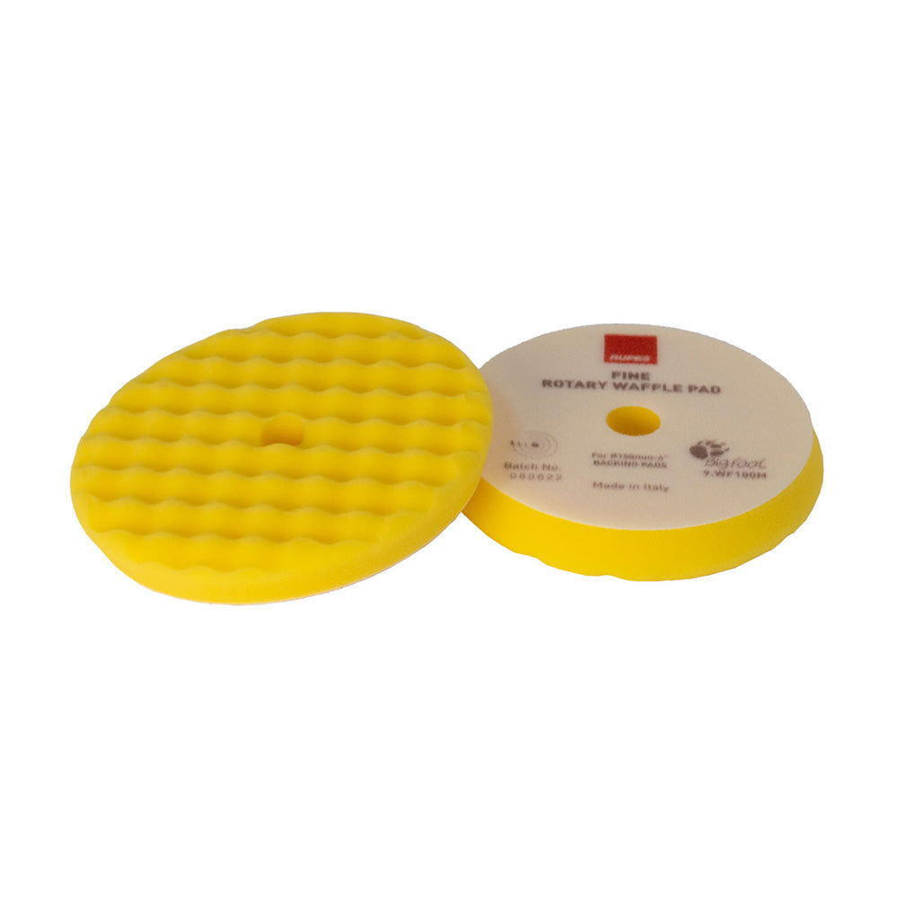 RUPES Velcro Waffle Fine Polishing Pad fRotary Polishers 180mm Yellow 9WF180M
