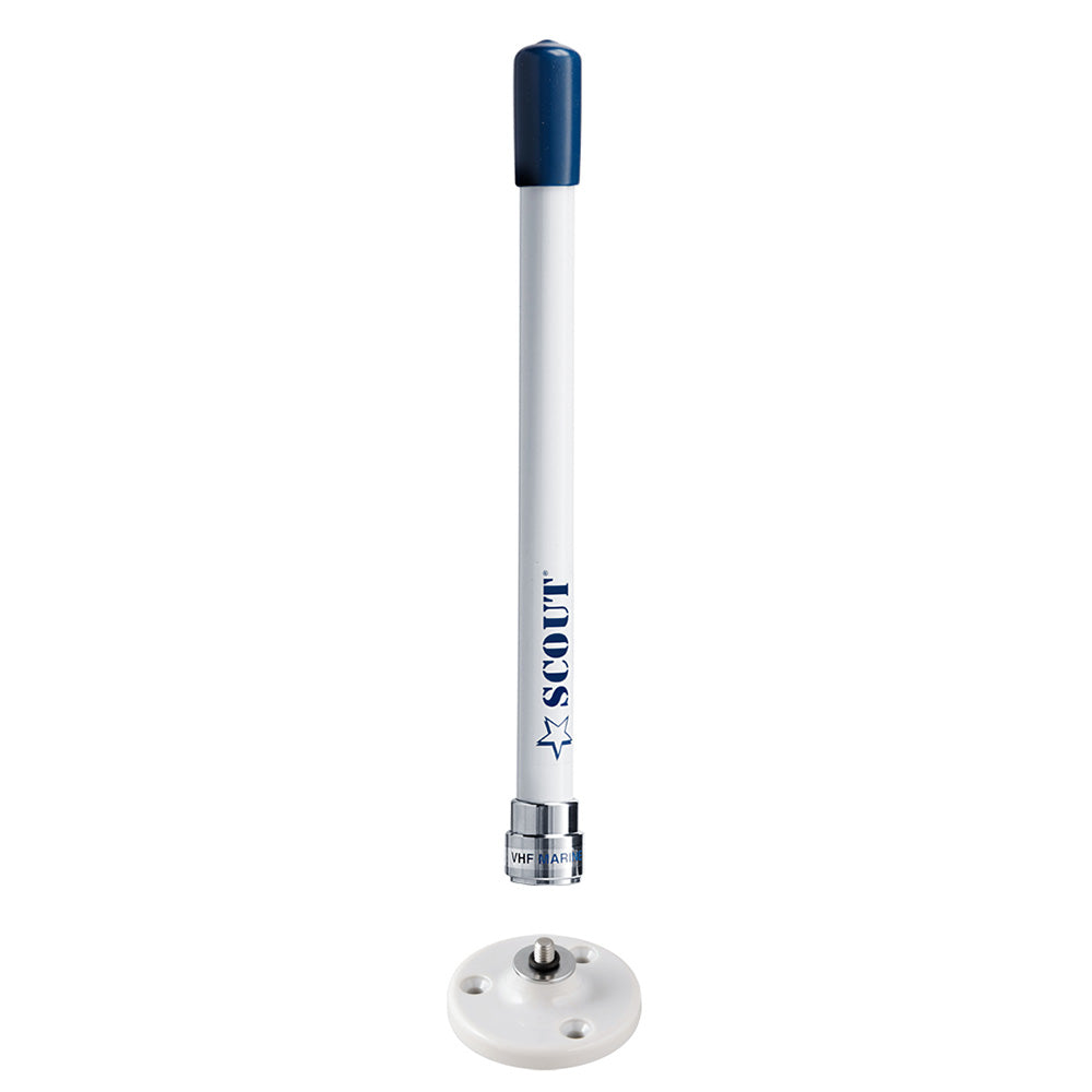 Scout 9 Stubby White VHF Antenna wQuick Mount Includes 5M RG58 Mount Integrated Connector KS10 PF AN NVHF00025