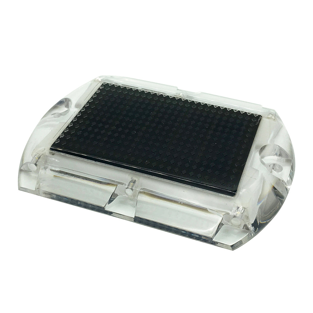 Hydro Glow 35 x 45 Rectangular LED Ultra Thin Solar Pathway Dock Light 5000K Daylight White S1DW