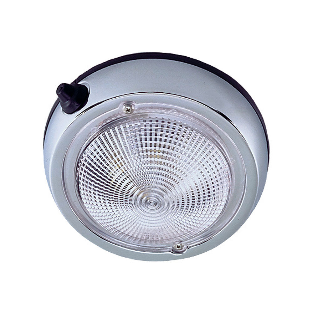 Perko Surface Mount Dome Light 5 OD4 Lens Chrome Plated 0300DP1CHR