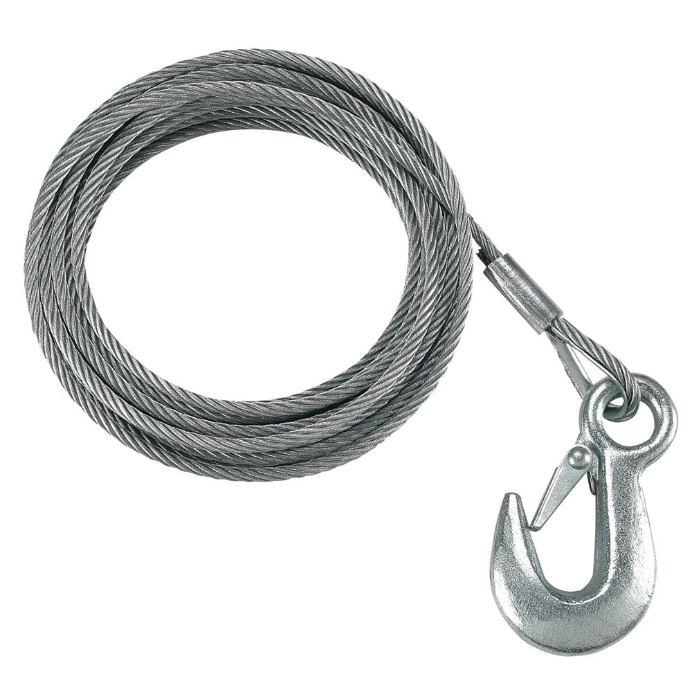 Fulton 732 x 50 Galvanized Winch Cable and Hook 5600 lbs Breaking Strength WC750 0100