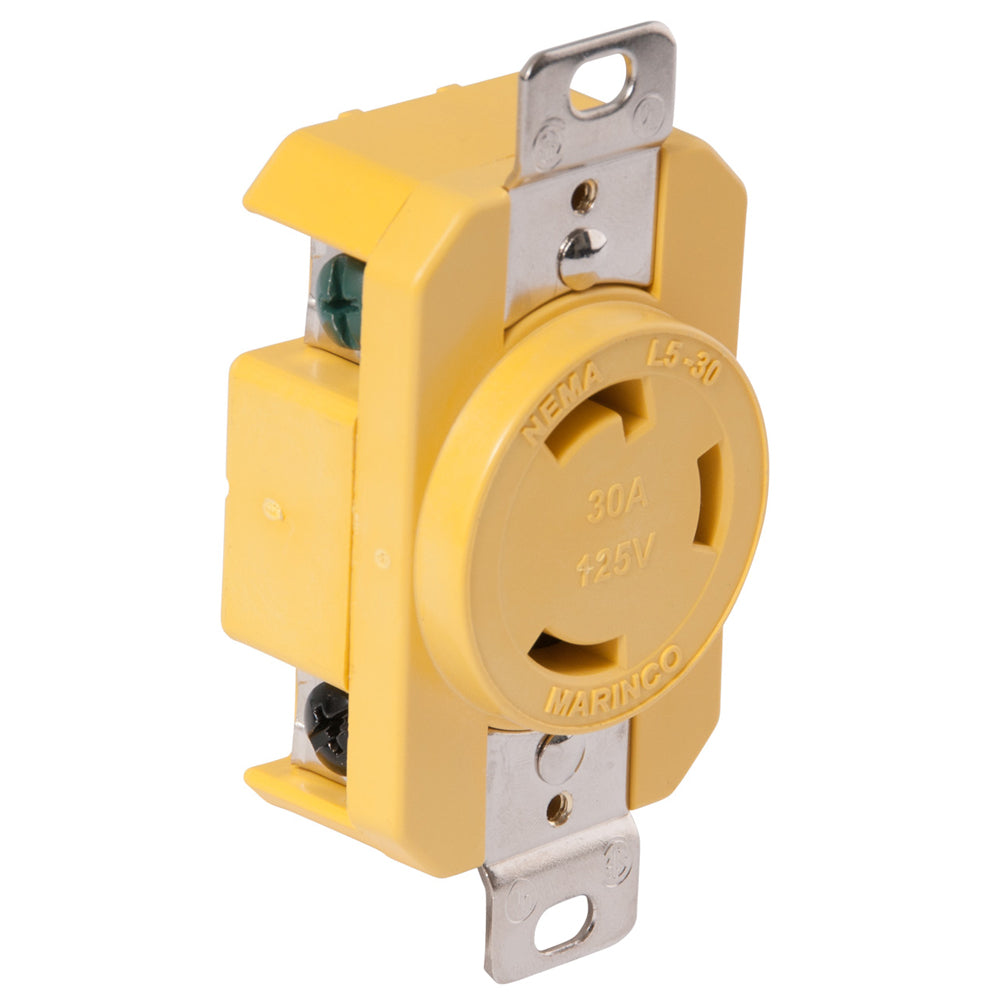 Marinco 305CRR 30A Receptacle Yellow 125V 305CRR