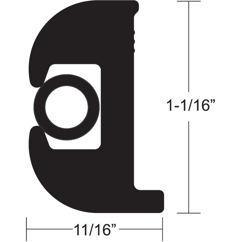 TACO Flex Vinyl Rub Rail Kit Black wBlack Insert 70 1116 x 1116 V110809BBK702