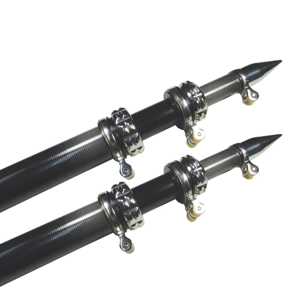 TACO 20 Carbon Fiber Outrigger Poles Pair Black OT4200CF
