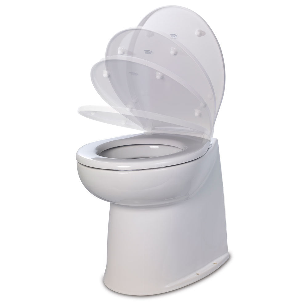 Jabsco 17 Deluxe Flush Raw Water Electric Toilet wSoft Close Lid 12V 582403012