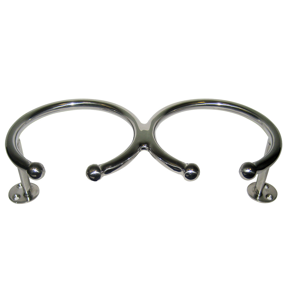 Whitecap Top Mount Ring SS Cup Holder 2Drink Base Mount S3517