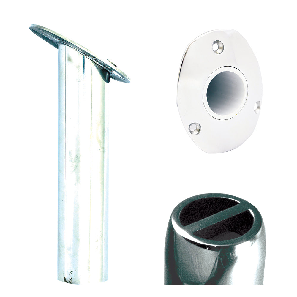 Tigress Oval Head SS Gunnel Mount Rod Holder 30 Degree 9 88525