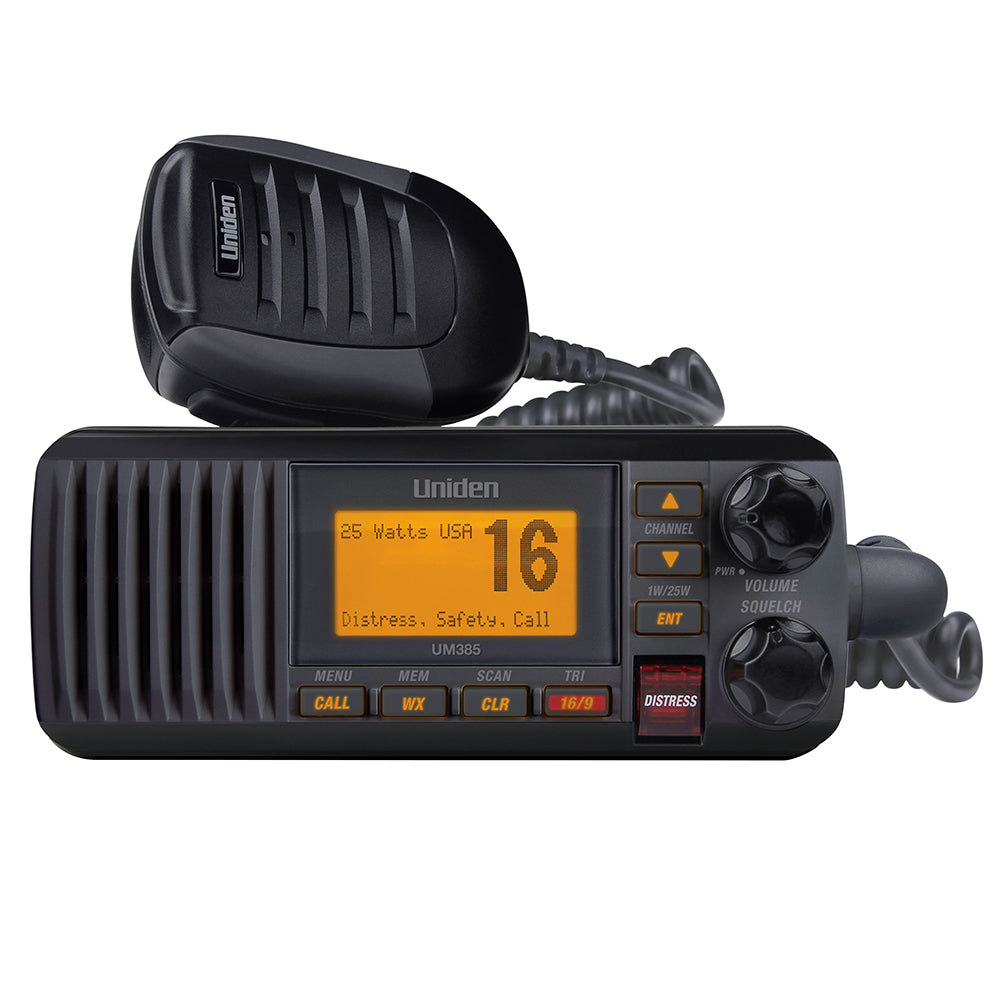 Uniden UM385 Fixed Mount VHF Radio Black UM385BK