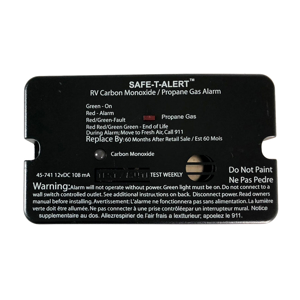 SafeTAlert 45Series Combo Carbon Monoxide Propane Alarm Surface Mount Black 45741BL