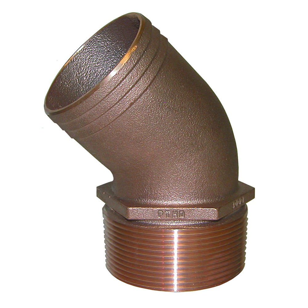 GROCO 212 NPT Bronze 45 Degree Pipe to 212 Hose PTHD2500