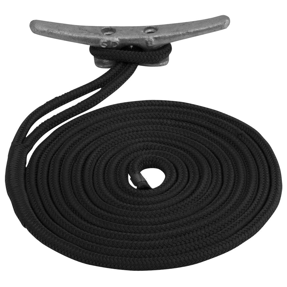 SeaDog Double Braided Nylon Dock Line 34 x 25 Black 302119025BK1