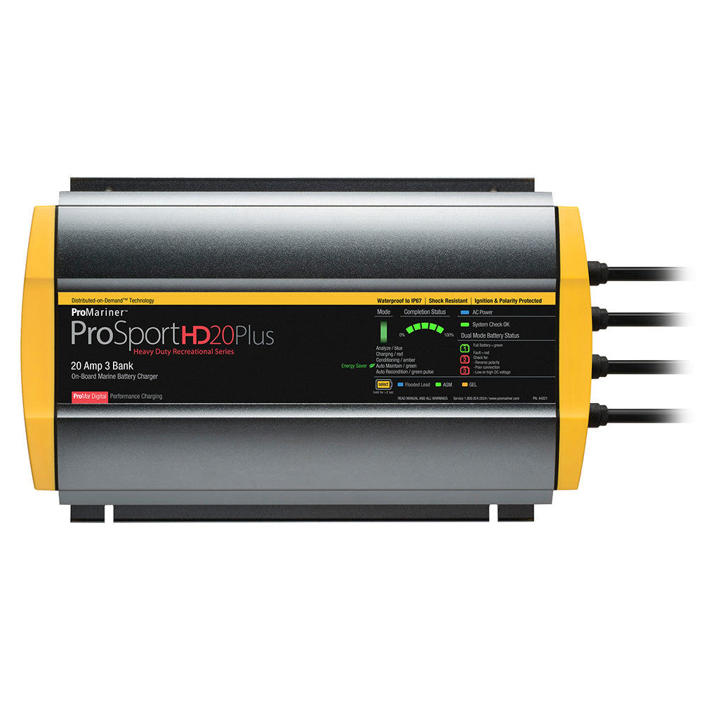 ProMariner ProSportHD 20 Plus Gen 4 20 Amp 3 Bank Battery Charger 44021
