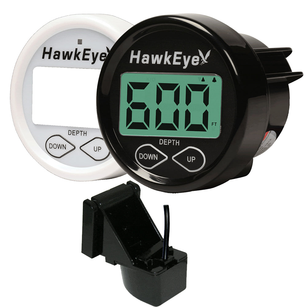 Hawkeye DepthTrax InDash Digital Depth Temp Gauge Transom Mount DT2BXTM