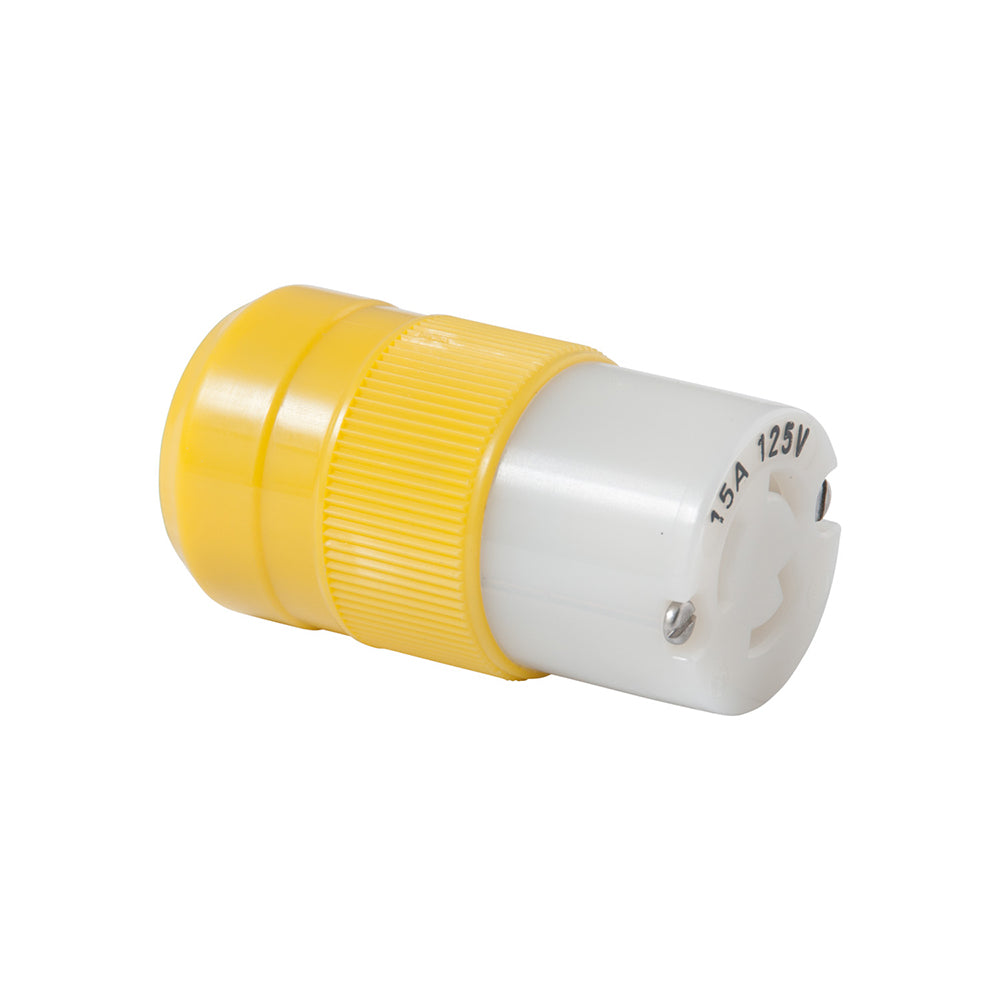 Marinco Locking Connector 15A 125V Yellow 4731CR