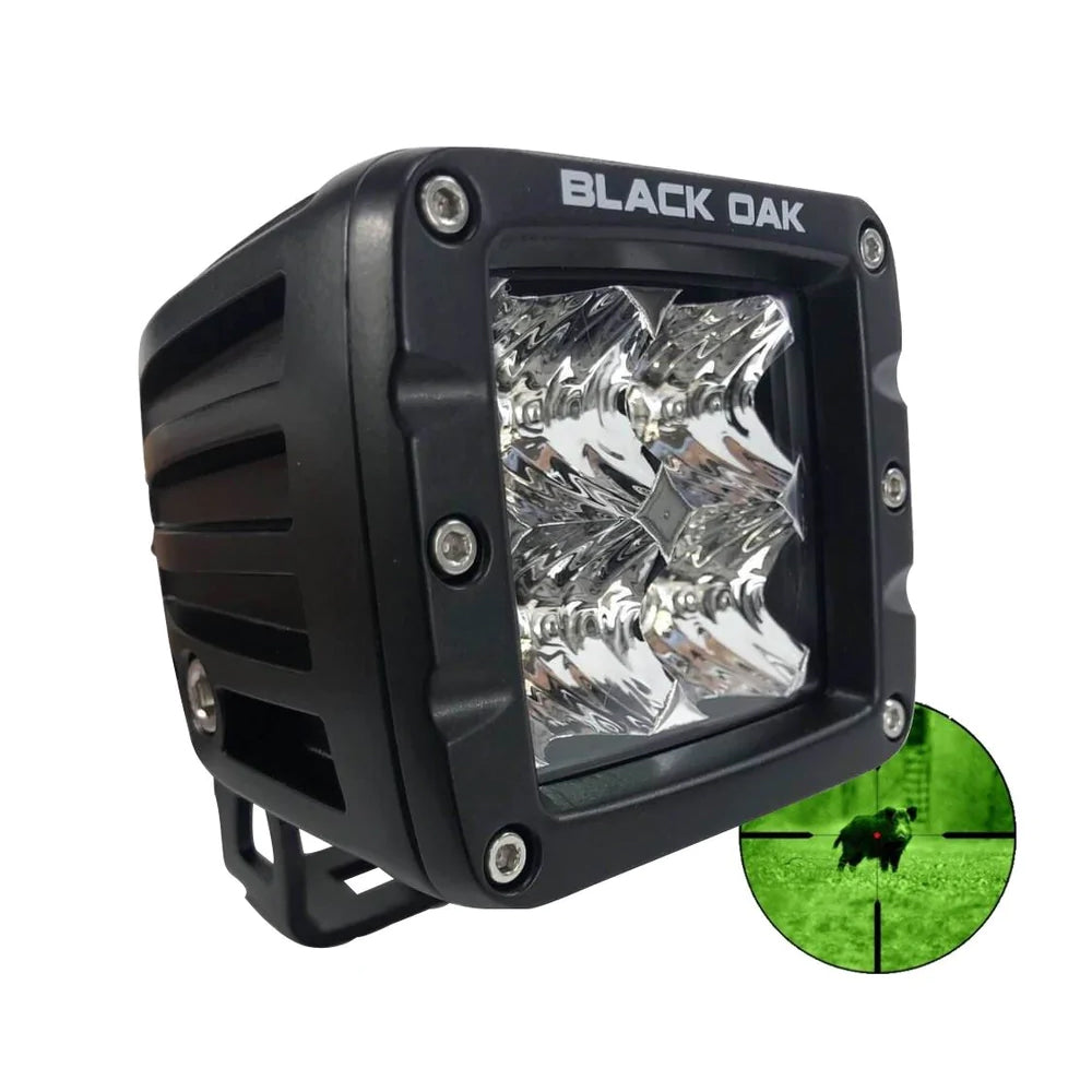 Black Oak Pro Series 30 2 850nm Infrared Pod Light Flood Optics Black Housing 2IRPOD850