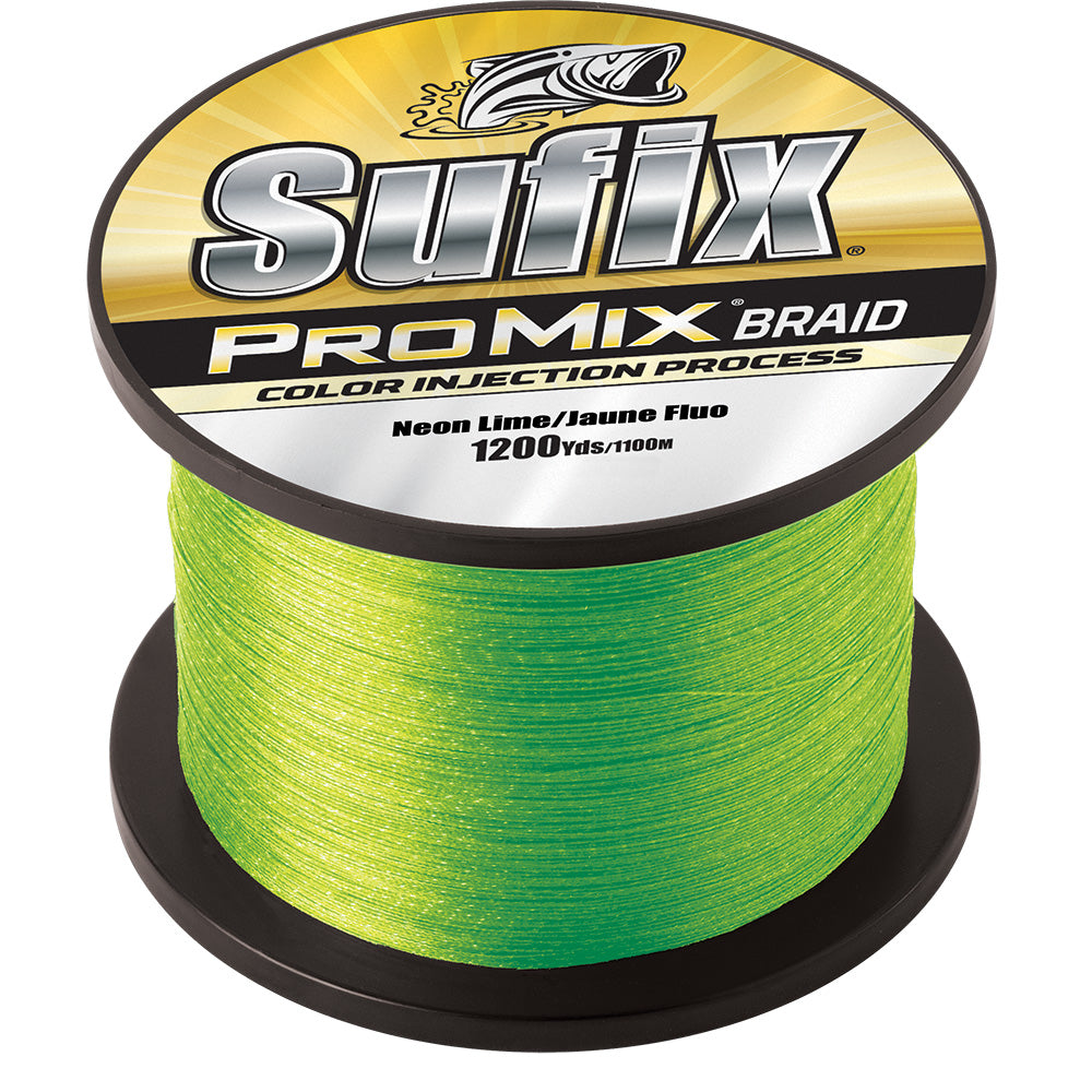 Sufix ProMix Braid 40lb Neon Lime 1200 yds 630340L