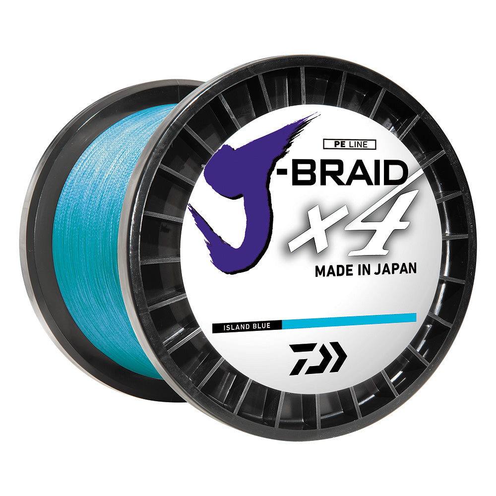 Daiwa JBRAID x4 Braided Line 30 lbs 300 yds Island Blue JB4U30300IB
