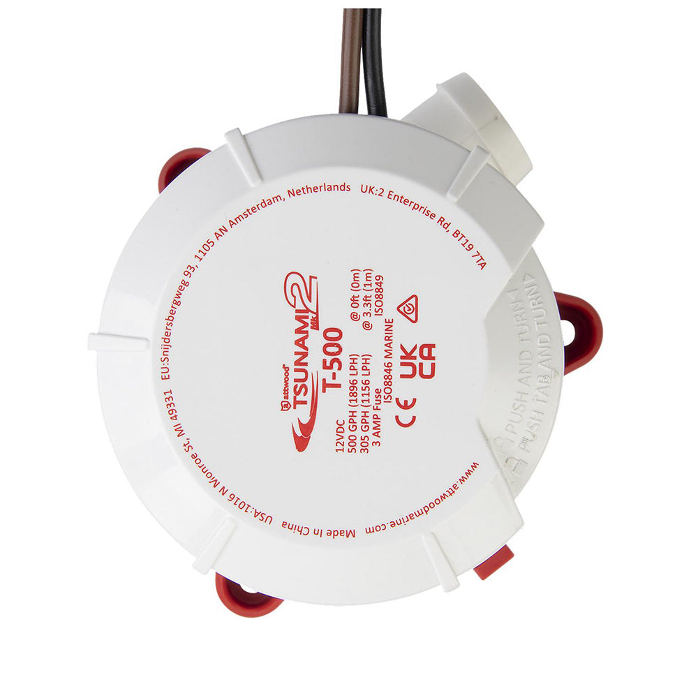 Attwood Tsunami MK2 Manual Bilge Pump T500 500 GPH 12V 56067
