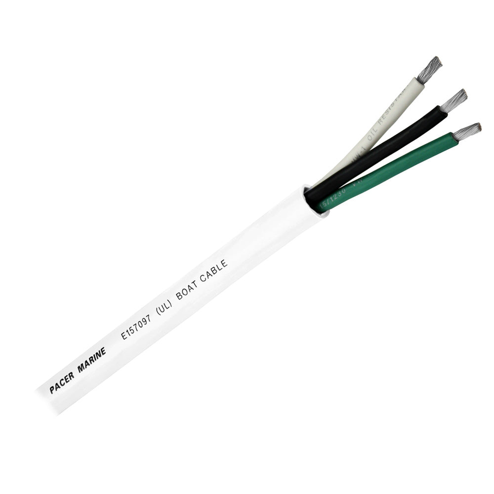 Pacer Round 3 Conductor Cable 100 103 AWG Black Green White WR103100