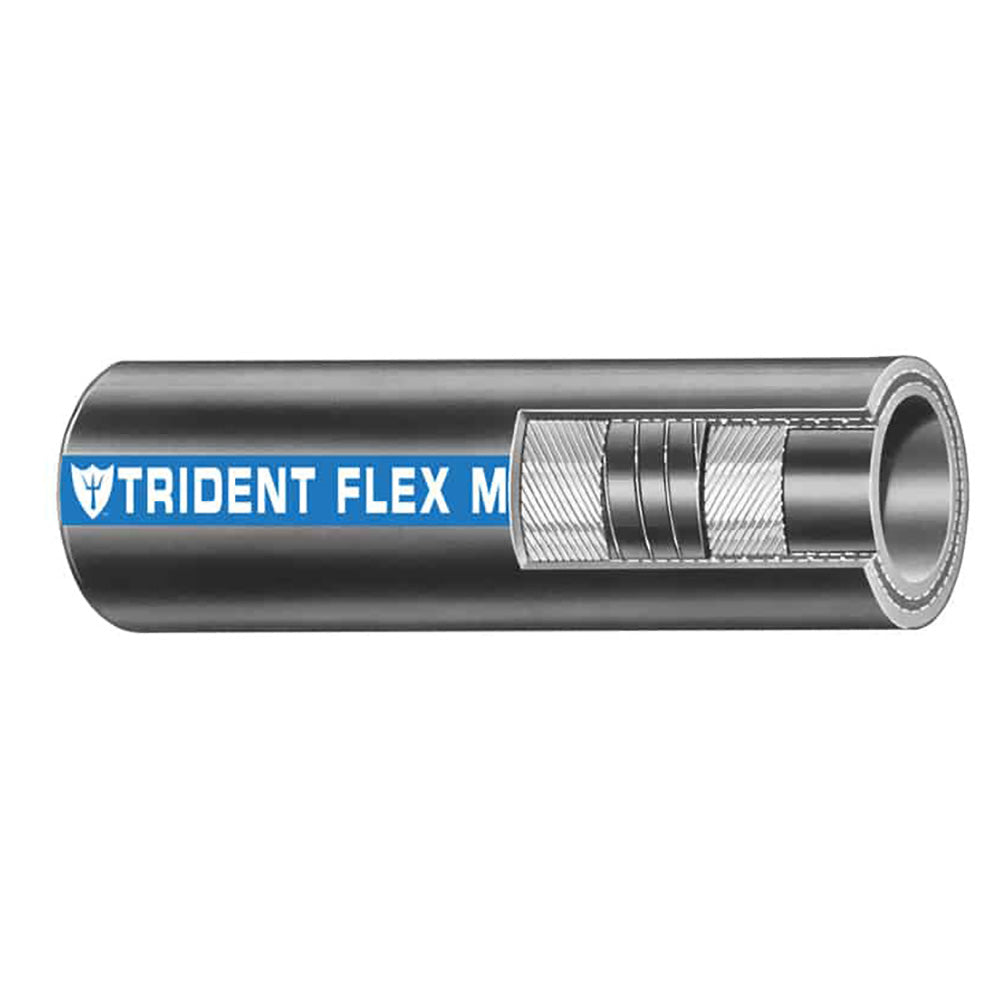 Trident Marine 114 x 50 Coil Flex Marine Wet Exhaust Water Hose Black 1001146