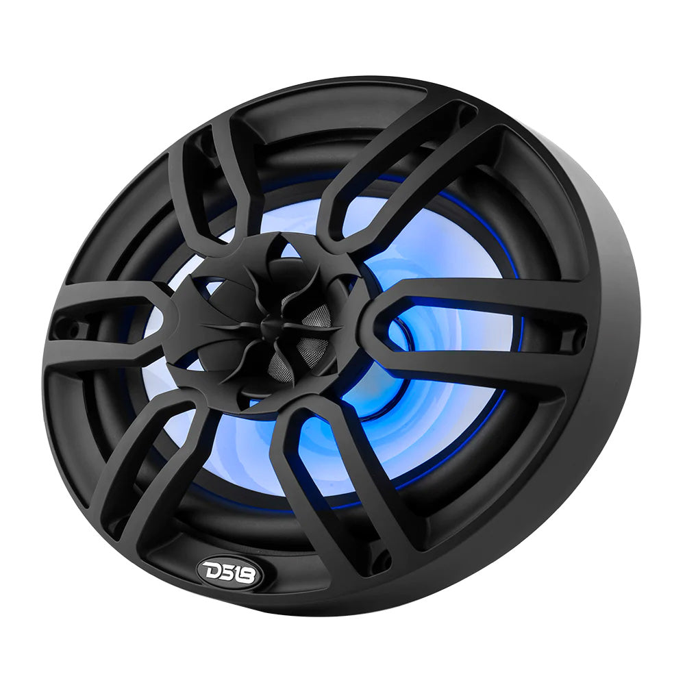 DS18 HYDRO 6 x 9 2Way Marine Speakers wIntegrated RGB LED Lights 375W Black NXL69BK