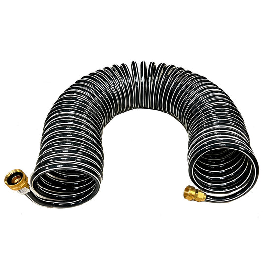Trident Marine Coiled Wash Down Hose wBrass Fittings  25 16725
