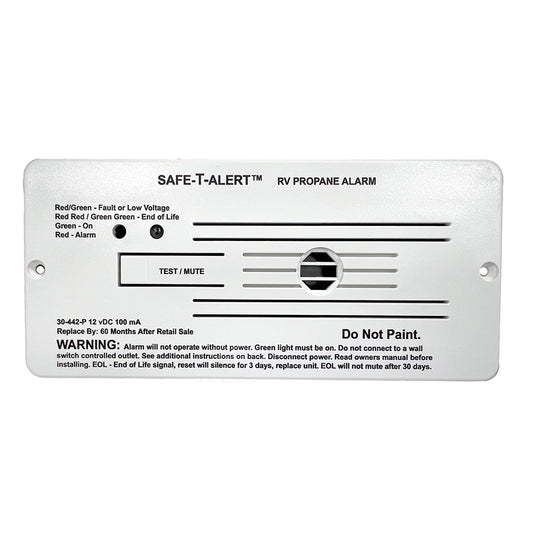 SafeTAlert 30 Series 12V RV Propane Alarm  White 30442PWT