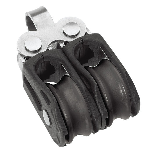 Barton Marine Size 0 20mm Plain Bearing Pulley Block Double Fixed Eye N00210