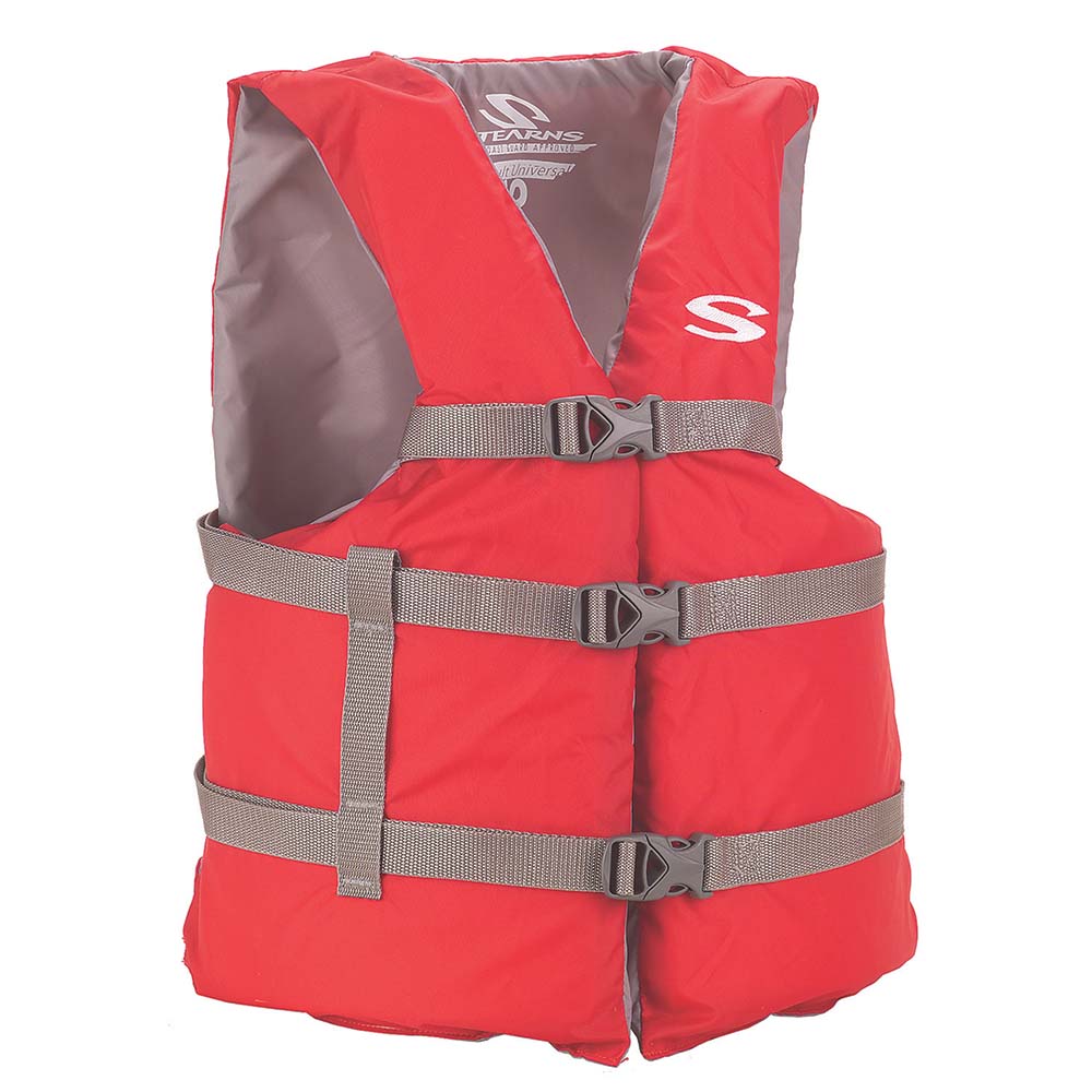 Stearns PFD 2001 Adult Boat Universal Red Display fAdults Over 90lbs  Chest Size Of 50 2160925