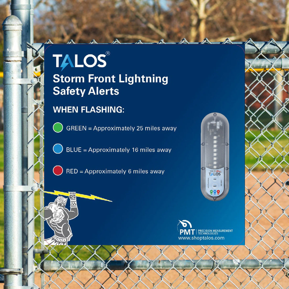 TALOS Standard Lightning Detector w18x24 Safety Information Sign SFD1824PMTB
