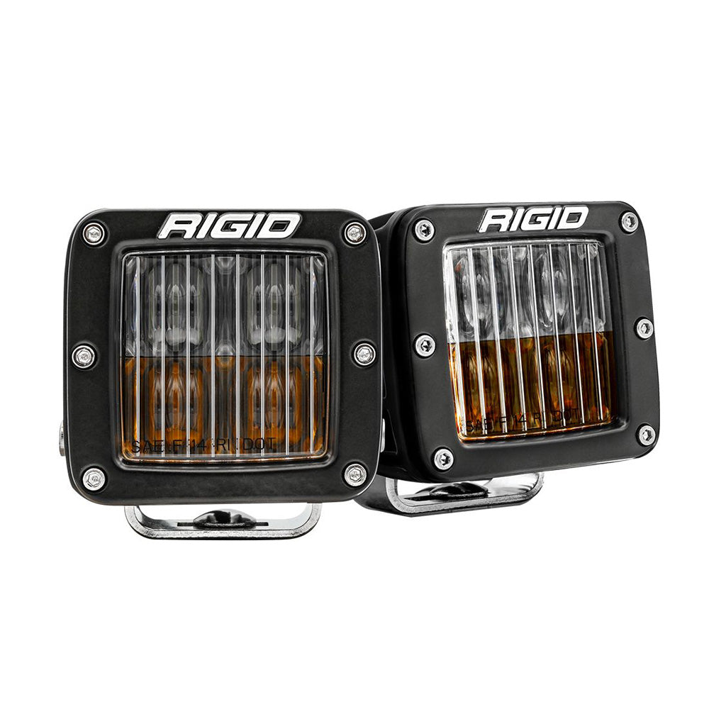 RIGID Industries DSeries LED SAE Fog Beam  YellowWhite  Set of 2 50482