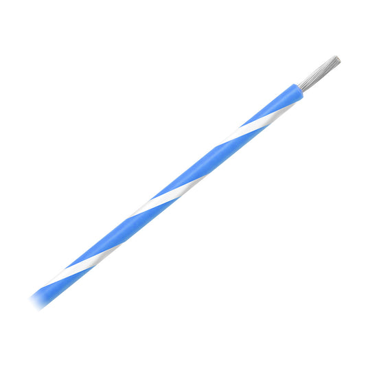 Pacer 14 AWG Gauge Striped Marine Wire 500 Spool  Blue wWhite Stripe WUL14BL9500