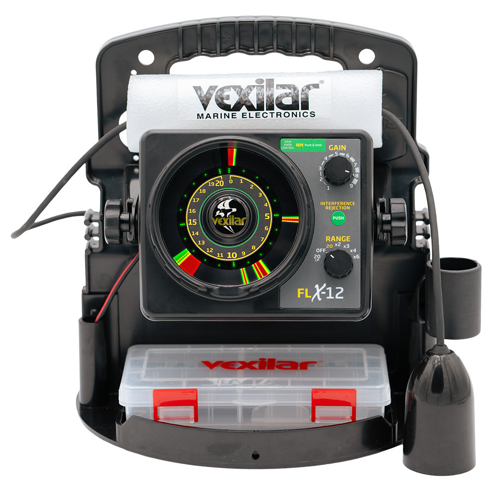 Vexilar FLX12 Pro Pack II Fishing System w12 Degree Ice Ducer PPX1212
