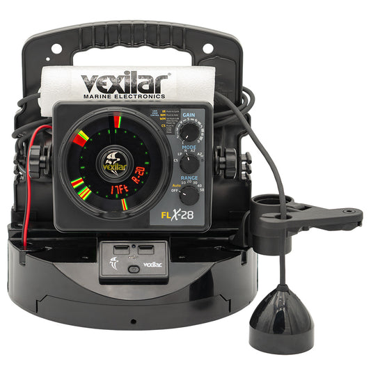 Vexilar FLX28 Pro Pack Elite Fishing System wPro View IceDucer  Vexilar Lithium Battery PPEL28PV