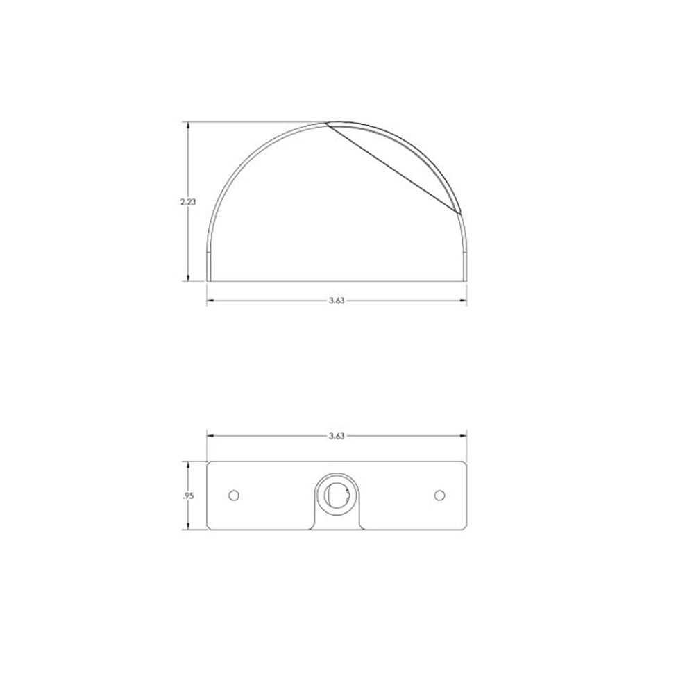 Lumitec Surface Mount Aluminum Navigation Light Starboard  Green 101835
