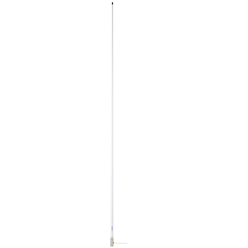 Scout 8 White VHF Antenna 6dB Heavy Stainless Steel Ferrule w6M RG8x Includes PL259 Heavy Duty Offshore Antenna KS43 PF