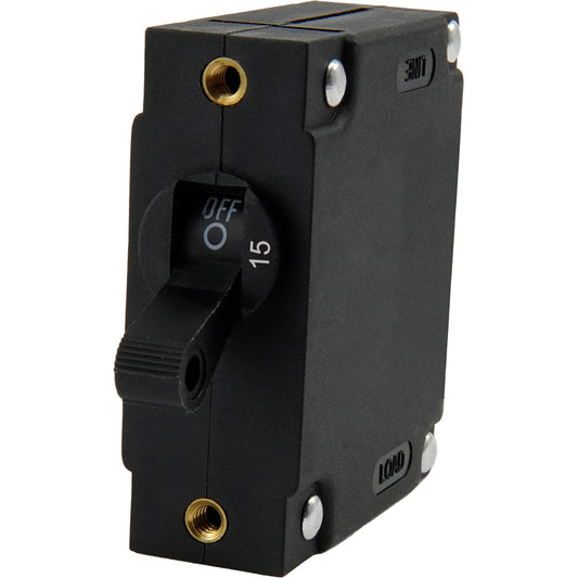 Egis A Series Black Toggle Panel Mount Circuit Breaker  Single Pole 15A 321115