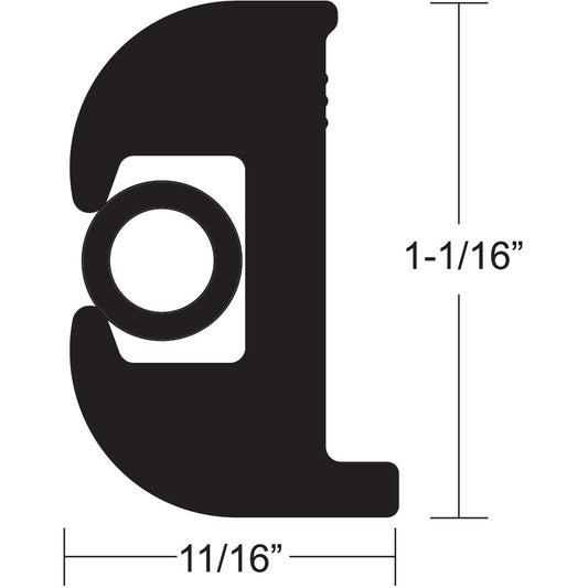 TACO Flex Vinyl Rub Rail Kit  Black wBlack Insert  50  1116 V110809BBK502