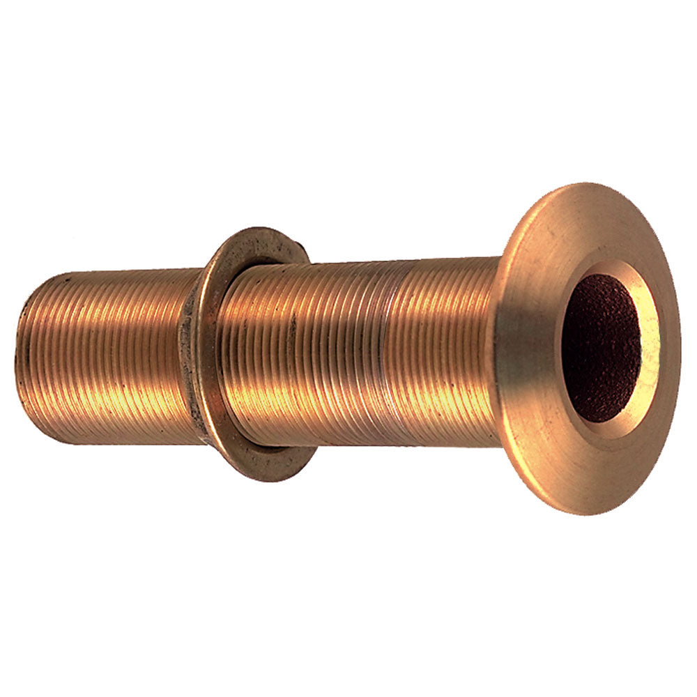Perko 34 ThruHull Fitting wPipe Thread Bronze Extra Long  Max Hull 5 Thick 0348DP5PLB