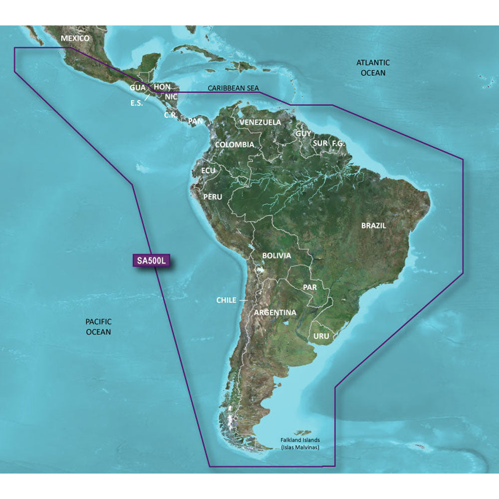 Garmin BlueChart g3 HD  HXSA600X  South America  microSDSD 010C106720