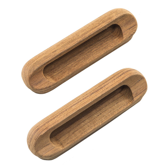 Whitecap Teak Oblong Drawer Pull  4116L  2 Pack 60124A