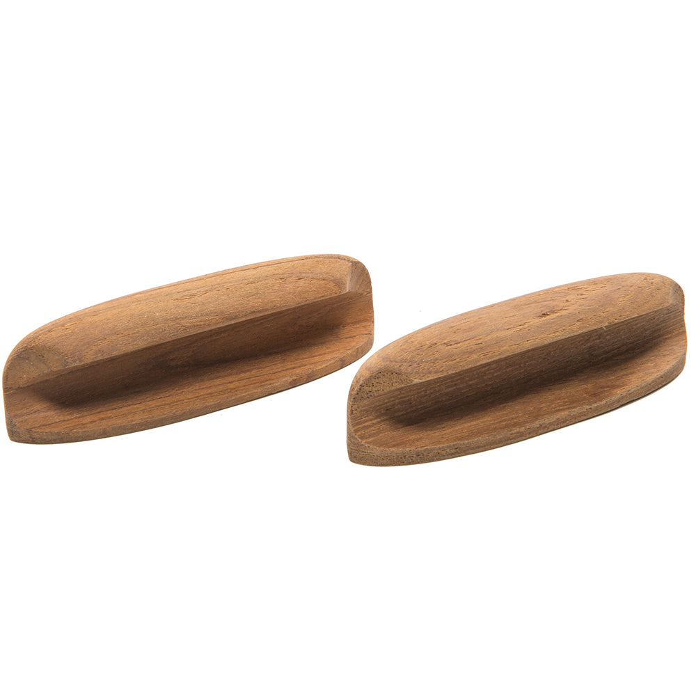 Whitecap Teak Oval Drawer Pull  4L  2 Pack 60147A