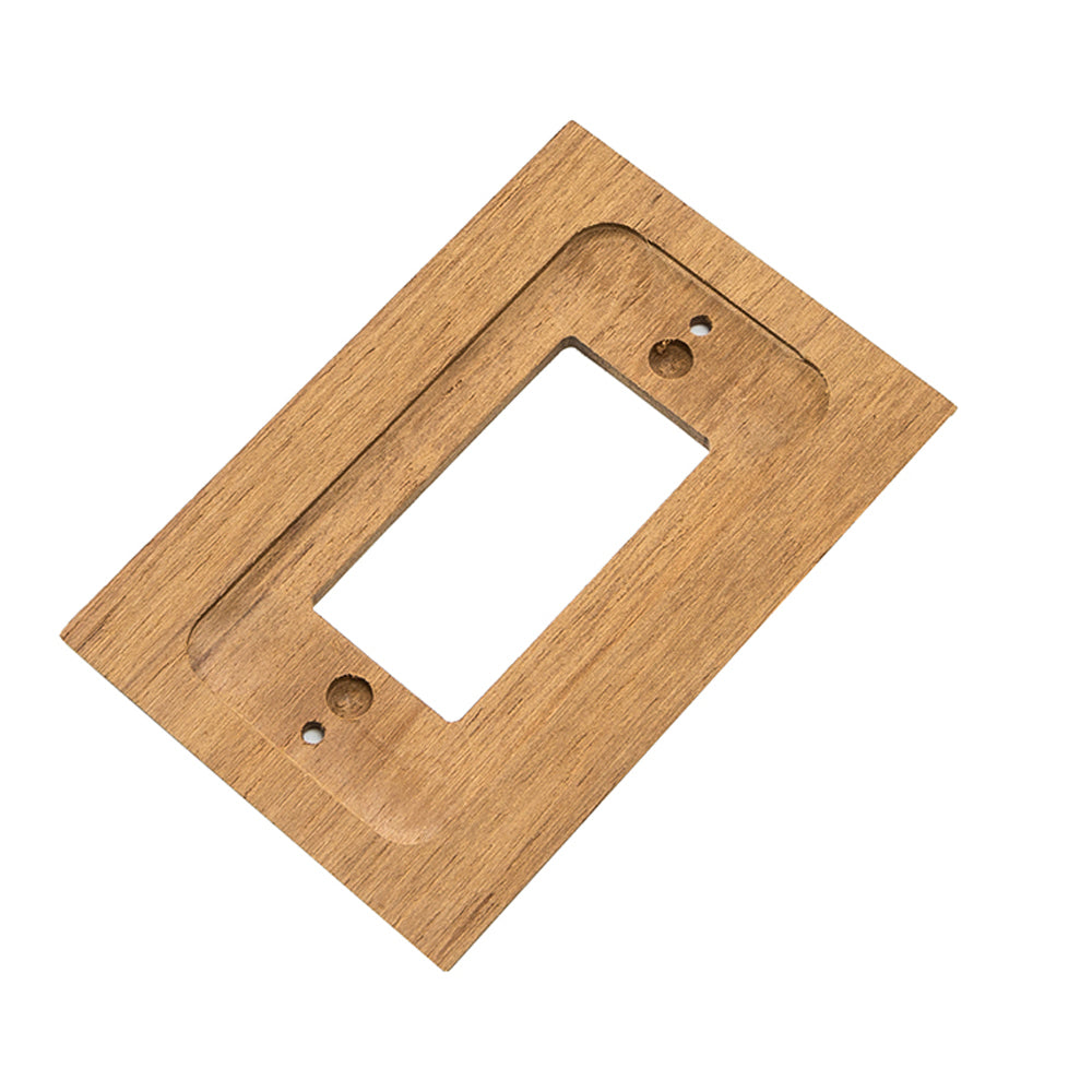 Whitecap Teak Ground Fault Outlet CoverReceptacle Plate 60171