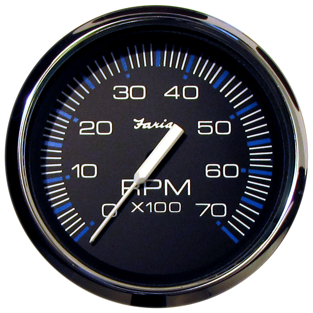 Faria Chesapeake Black 4 Tachometer  7000 RPM Gas All Outboards 33718
